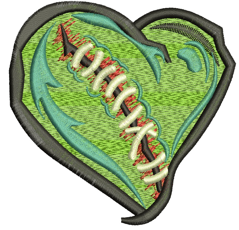Zombie heart Machine Embroidery Design / Instant Download 