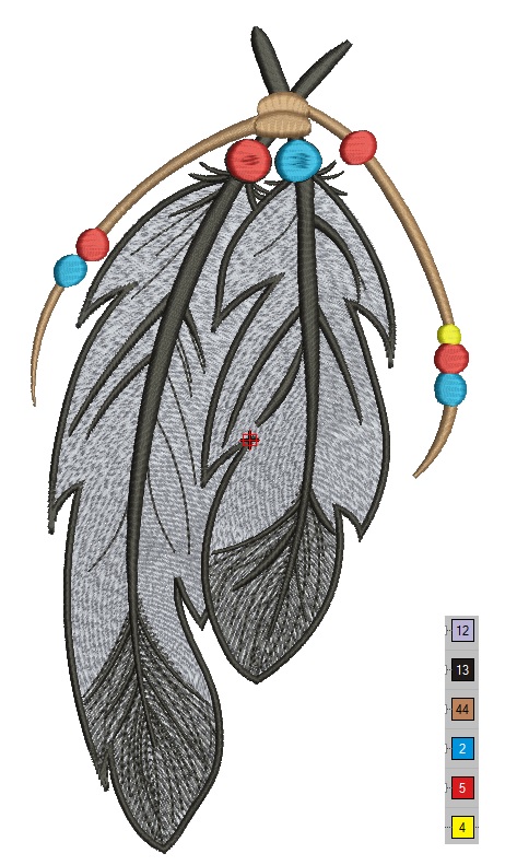 Feathers  machine embroidery Design 
