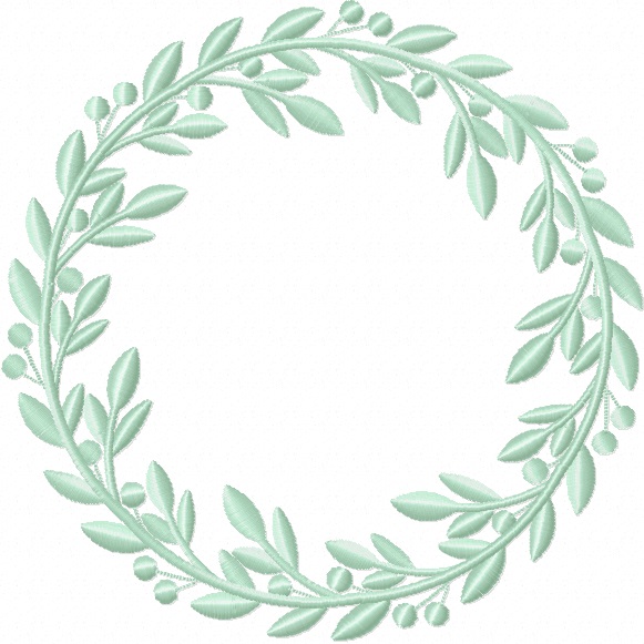 Rustik Wedding Style / rustic laurels /floral Frame for monogram / Monogram frame machine embroidery design 