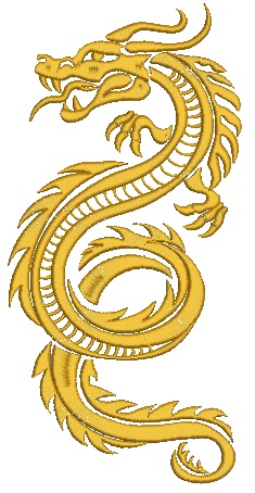 Chinese dragon machine embroidery design, instantly download 