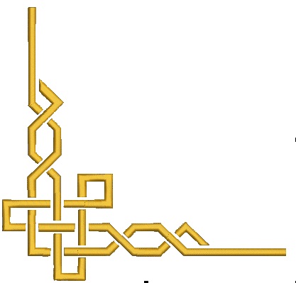 Corner ornament chinese styles Machine embroidery design - instantly download 