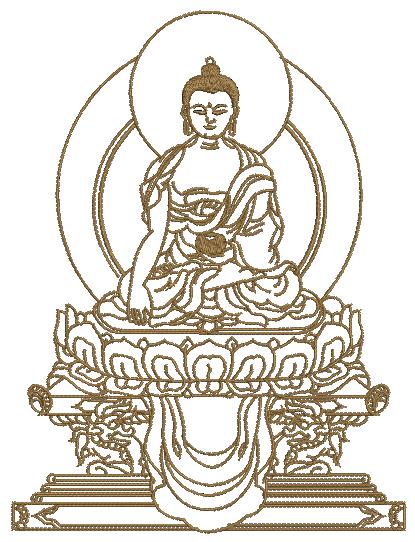 Buddha Machine Embroidery design 