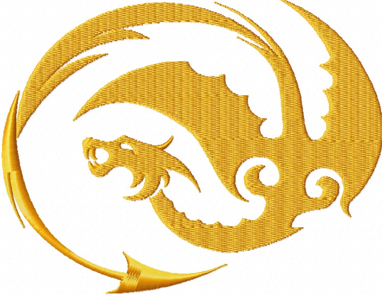 Dragon design machine embroidery design 