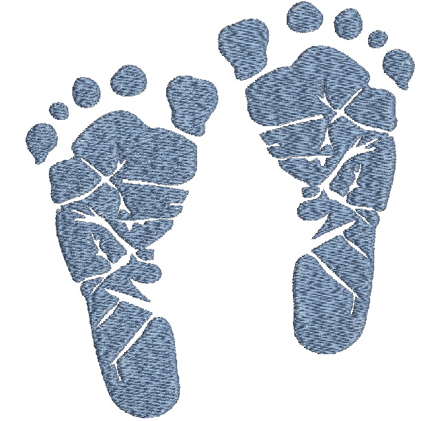 Baby Footprints , baby feet silhouette, Machine Embroidery Designs, instantly download 