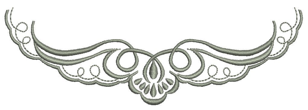 Figured monogram frame Machine Embroidery Design 