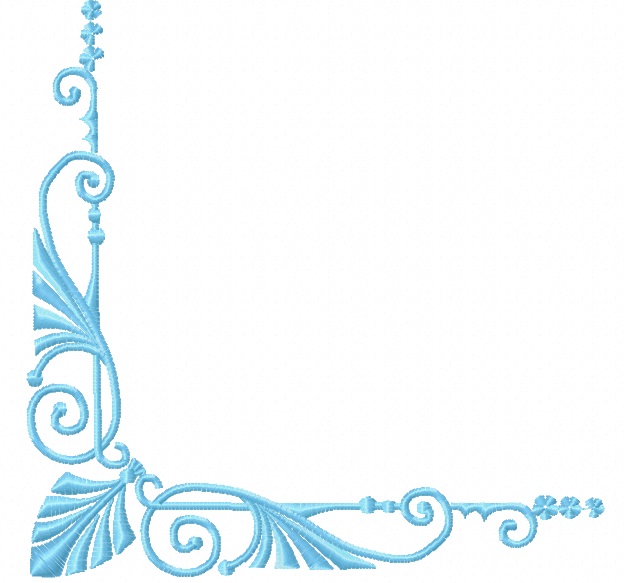 Corner Geometric Pattern Machine embroidery design - instantly download 