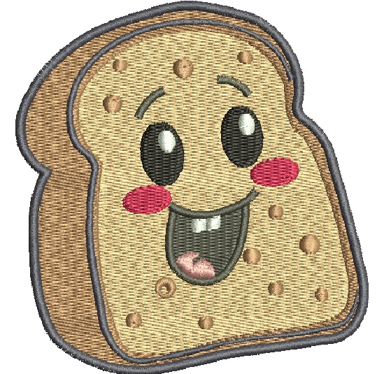 A slice of bread Machine Embroidery Designs, instantly download 