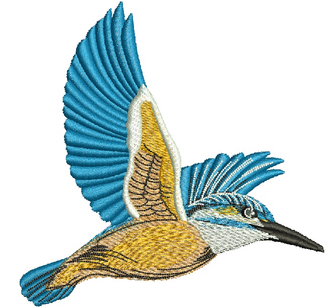 Kingfisher Machine Embroidery Designs, instantly download 