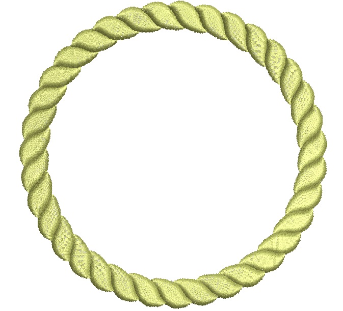 Rope Frame monogram Frame Machine Embroidery Design 