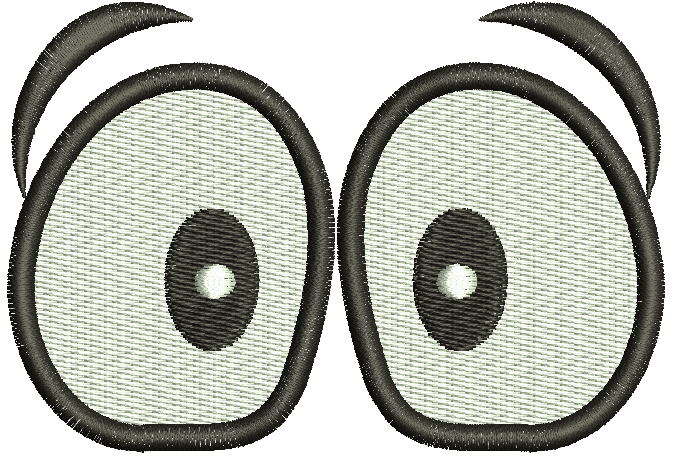Cartoon toy eyes (soft plush doll) Machine Embroidery Designs, instantly download Eyes Embroidery Design. Face Embroidery Design