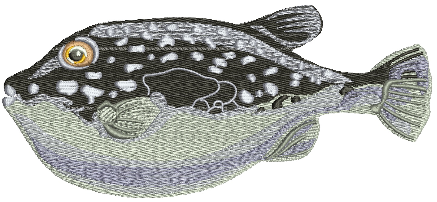 Puffer fish Machine Embroidery Design instant download