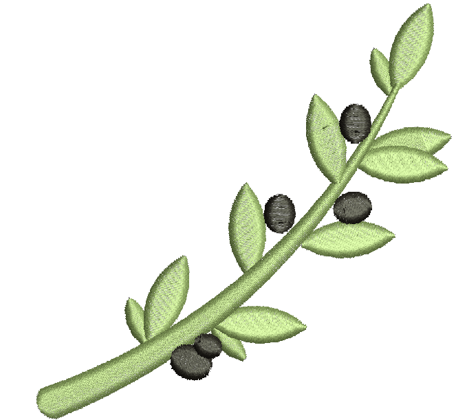 Olive branch Olives, olive oil Machine Embroidery Design, Instant Download 