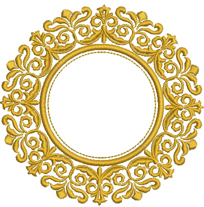 Round Frame for Monogram - Letters Not Included, Machine Embroidery Design, Instant Download  