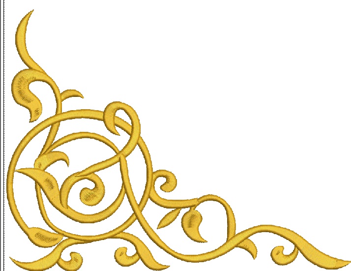 East Corner Pattern Embroidery Design Instant Download Digital File 