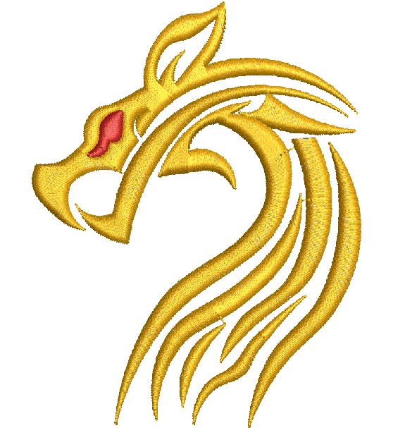 Chinese Dragon embroidery design, instant download 