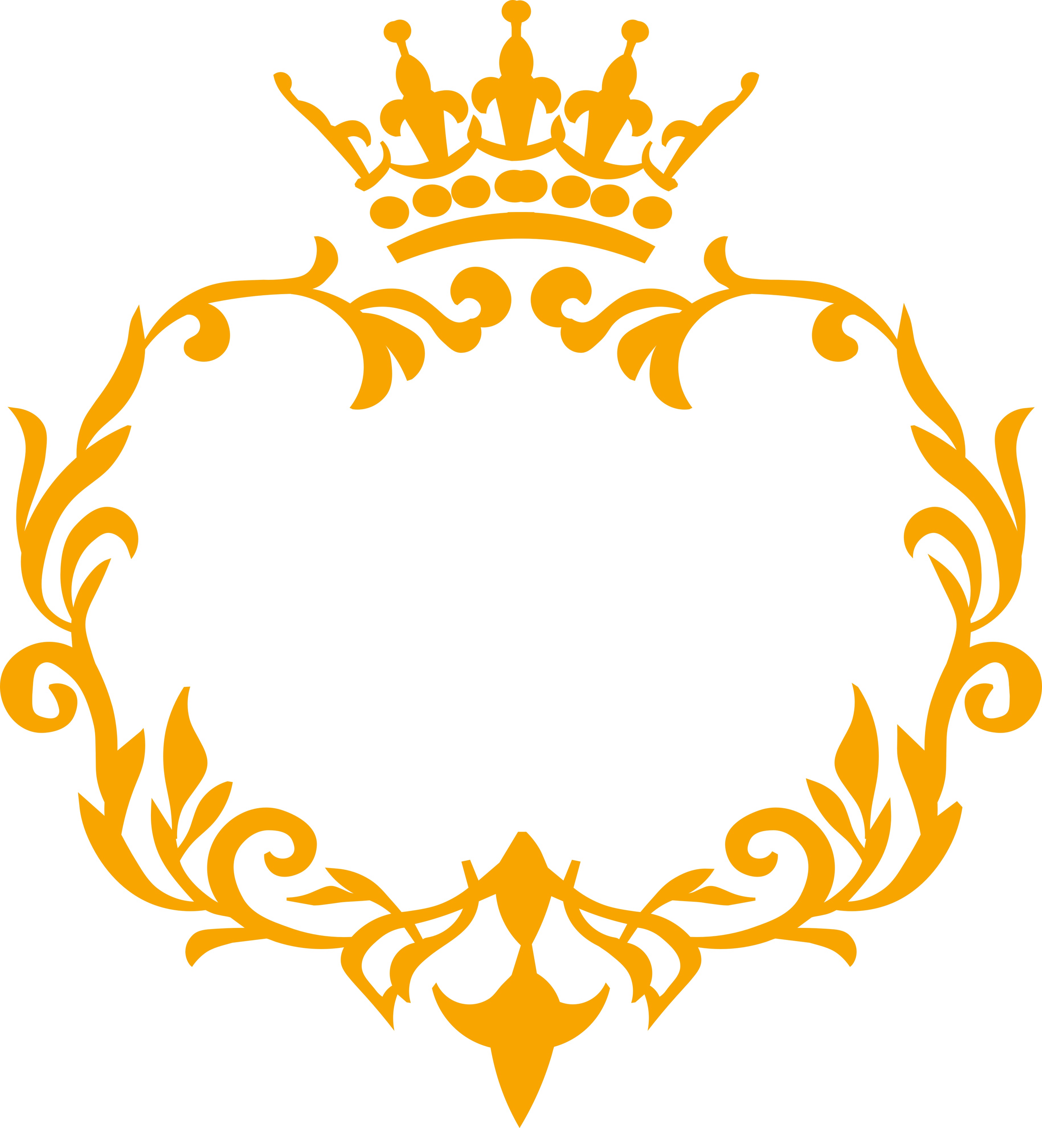 Monogram frame with crown   SVG. dxf, PNG. EPS. jpg big size 300 dpi 