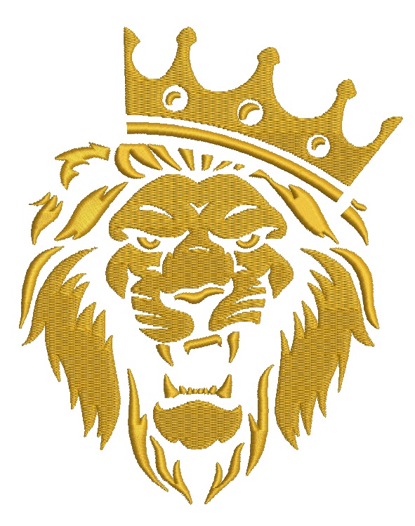 Grinning Lion in the Crown embroidery design, instant download26062025