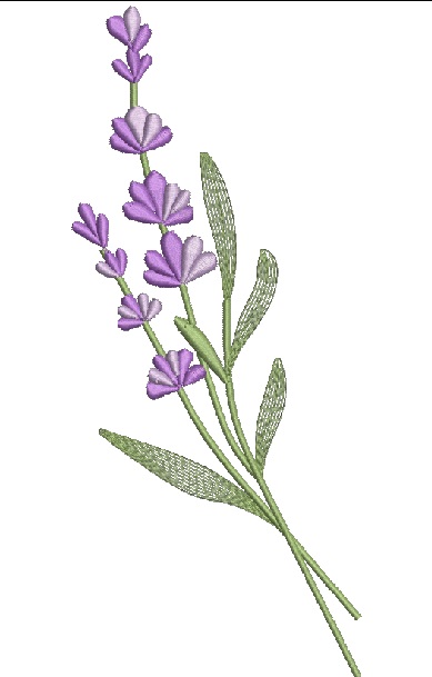Lavender machine embroidery design 