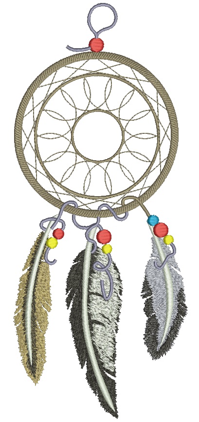 Dream catcher machine embroidery design 