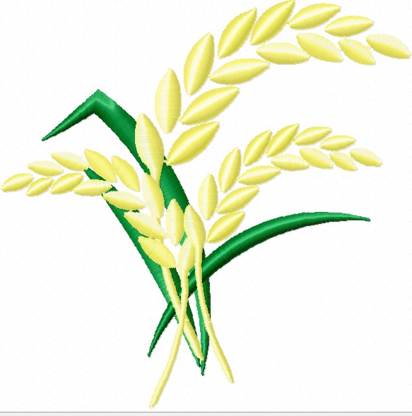 Rice machine embroidery design 