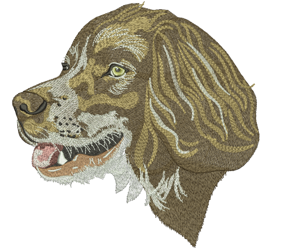 English Springer Spaniel head machine embroidery design  