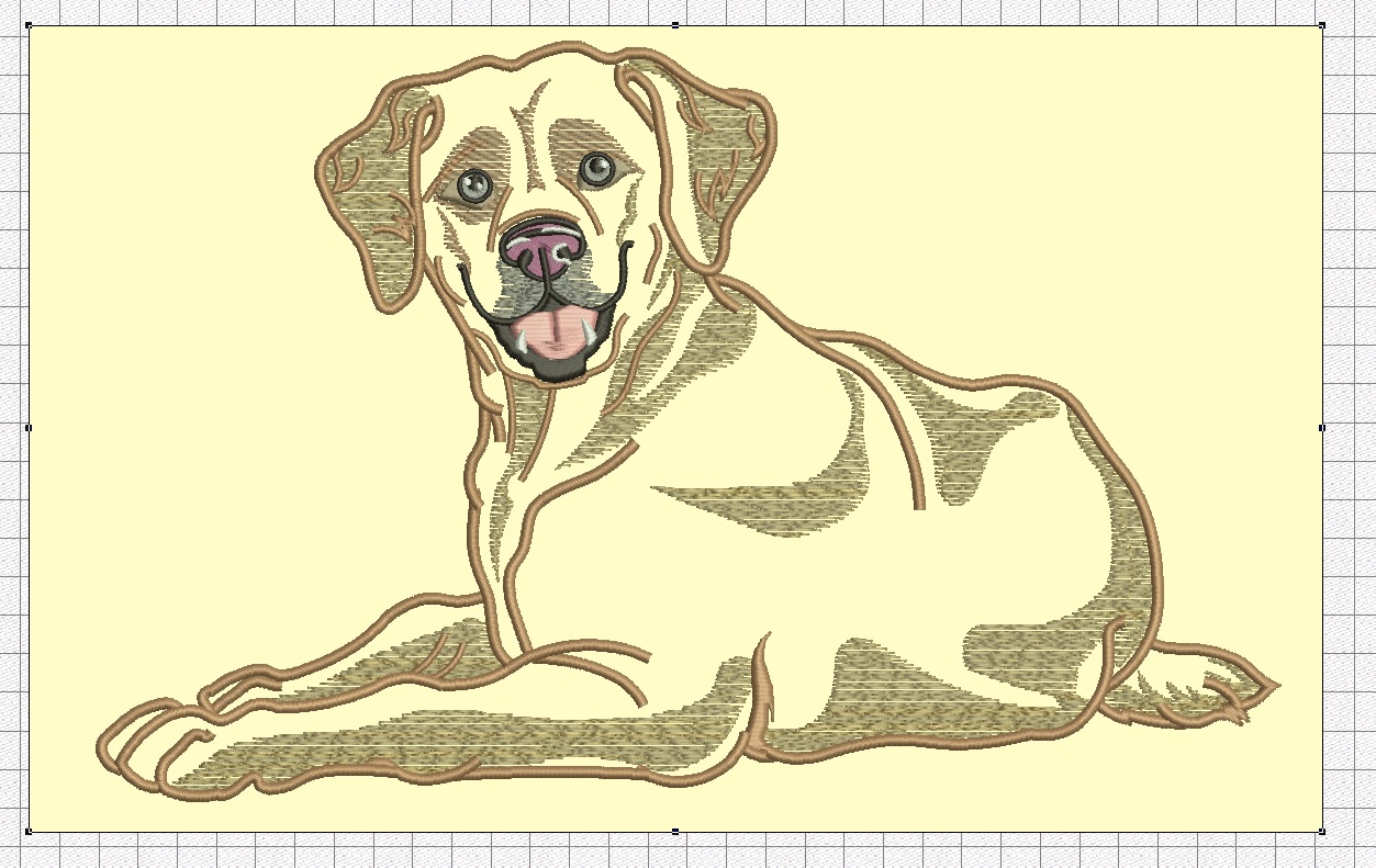 Labrador machine embroidery design 