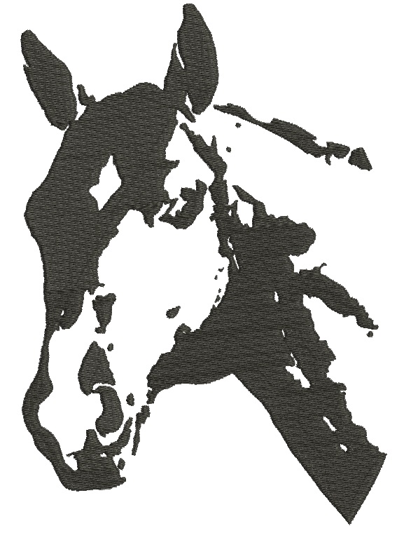 Horse head silhouette – Machine Embroidery Design 