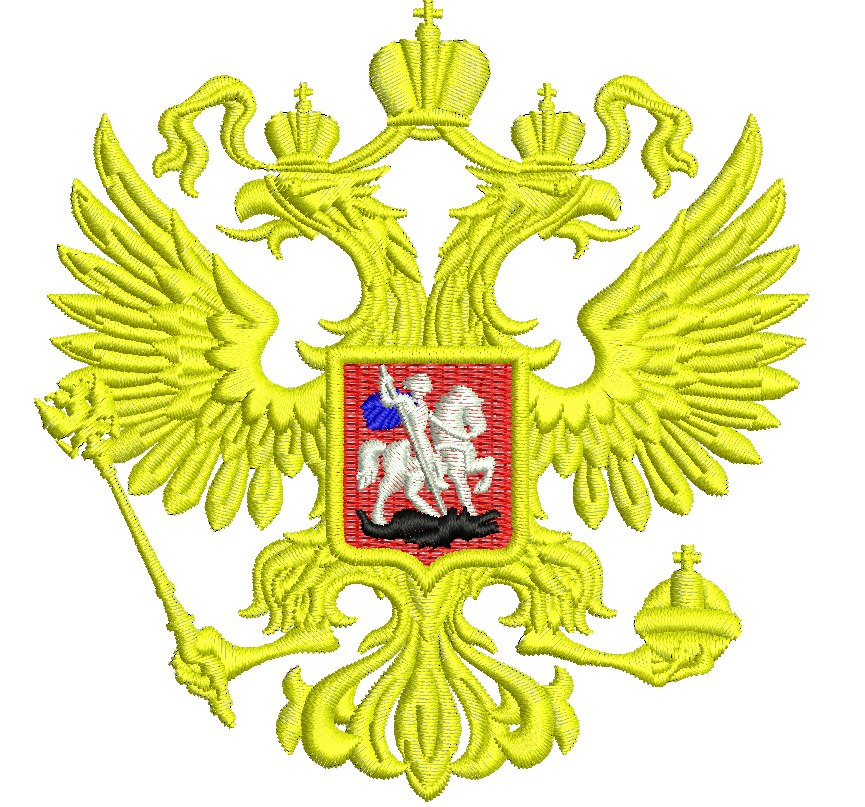Russia coat of arms machine embroidery design 