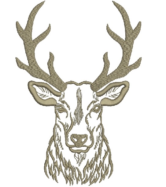 Whitetail Buck machine embroidery design 
