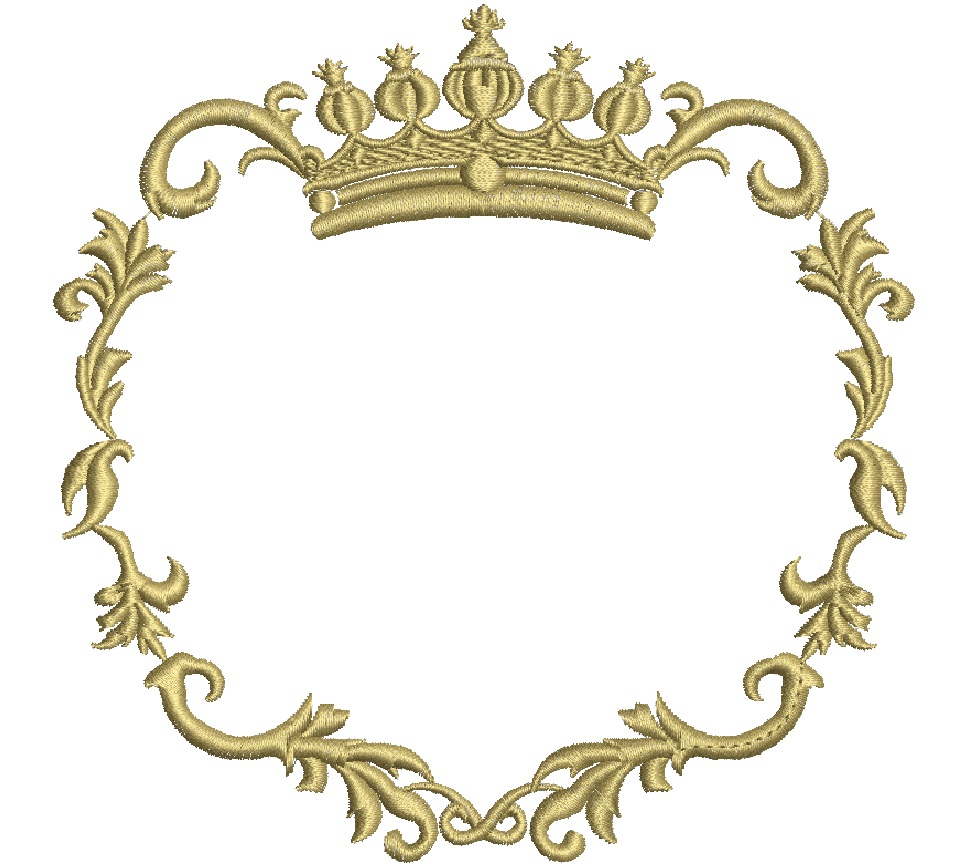 Wreath and Crown Machine Embroidery Design 