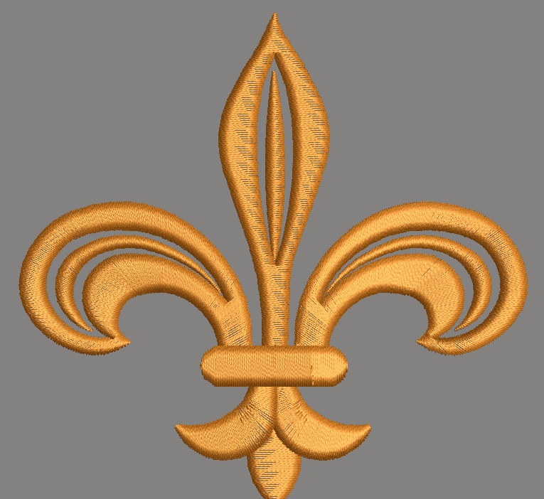 Fancy Fleur de Lis Machine Embroidery Design 