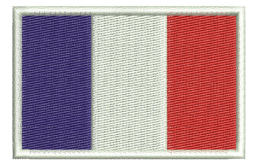 France Flag Machine Embroidery Design 