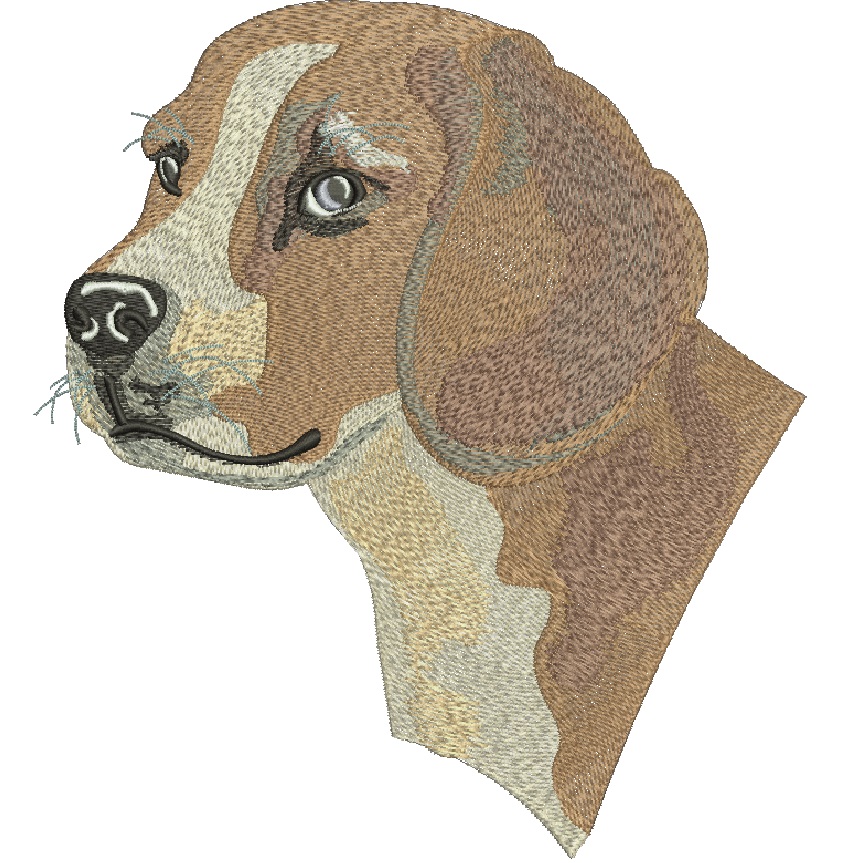 Beagle dog machine embroidery design 