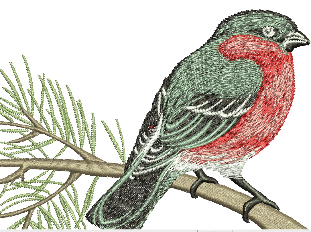 Bullfinch Machine Embroidery Design