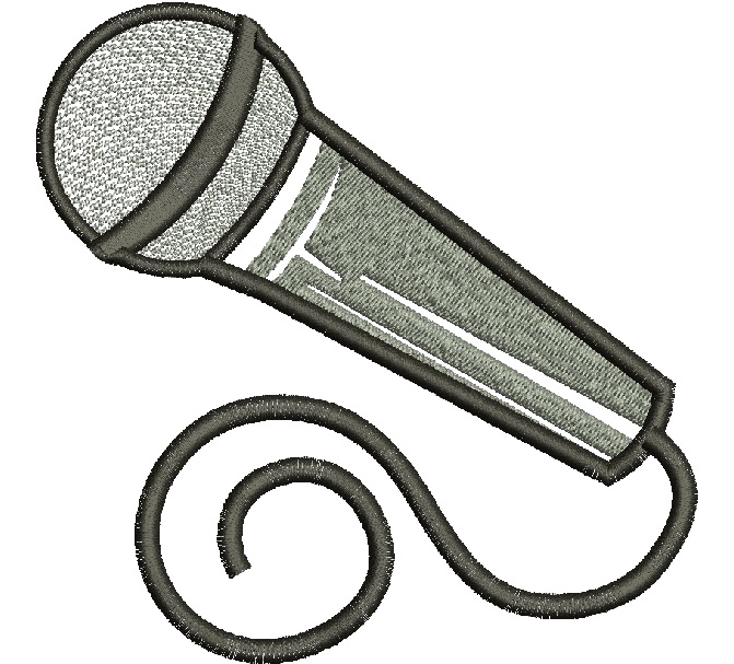 Microphone Machine Embroidery Design 