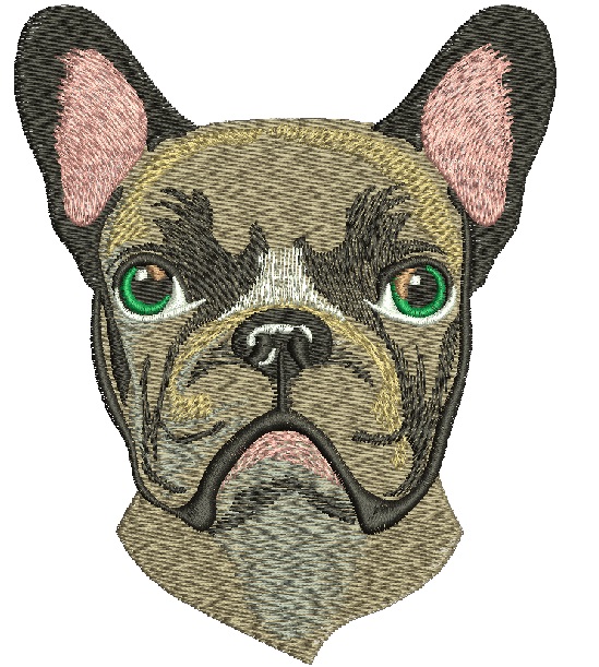 French Bulldog Machine Embroidery Design 