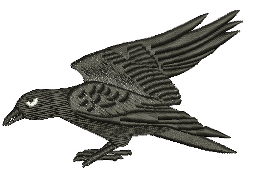 Raven Machine Embroidery Design 