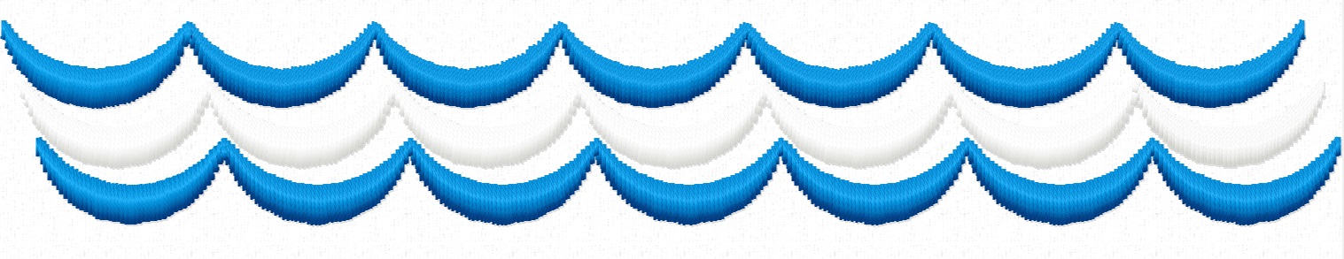 Wave Border Machine Embroidery Design 