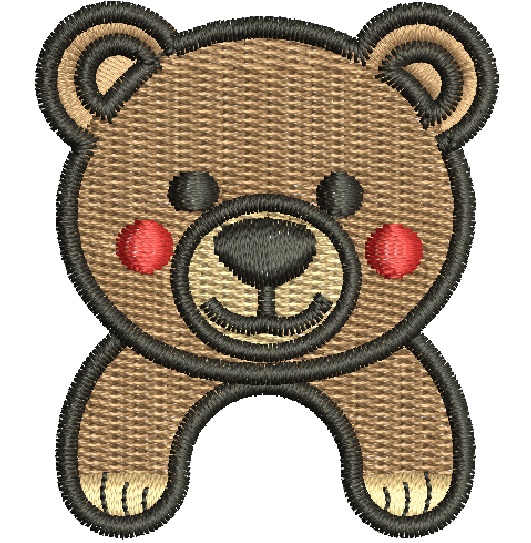 Baby Bear Machine Embroidery Design 