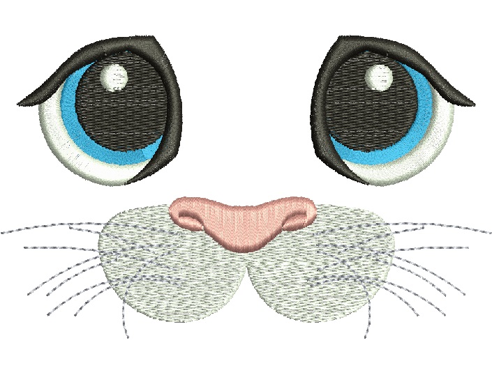 Toy Face Rabbit Machine Embroidery Design 