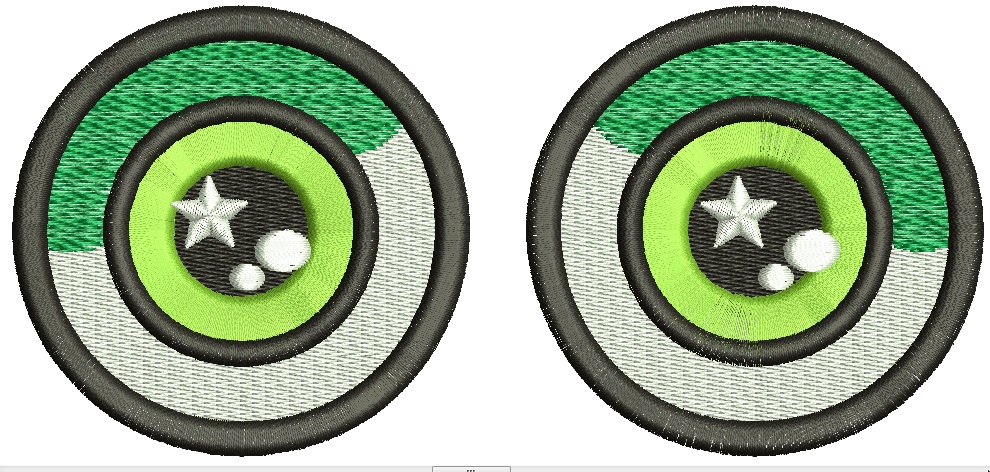 Round Eye for Soft Toy Machine Embroidery Design 