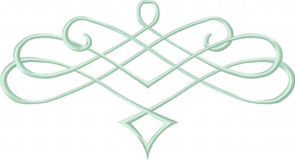 Monogram Swirl Element Machine Embroidery Design 