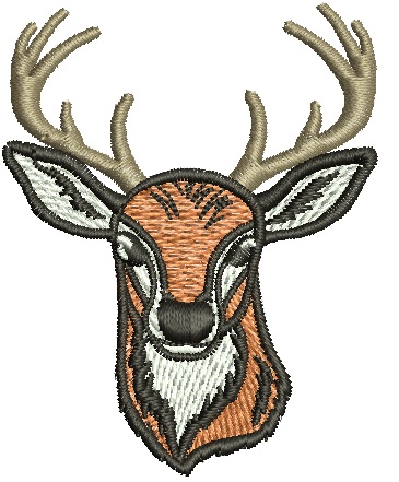 Whitetail Buck Machine Embroidery Design 