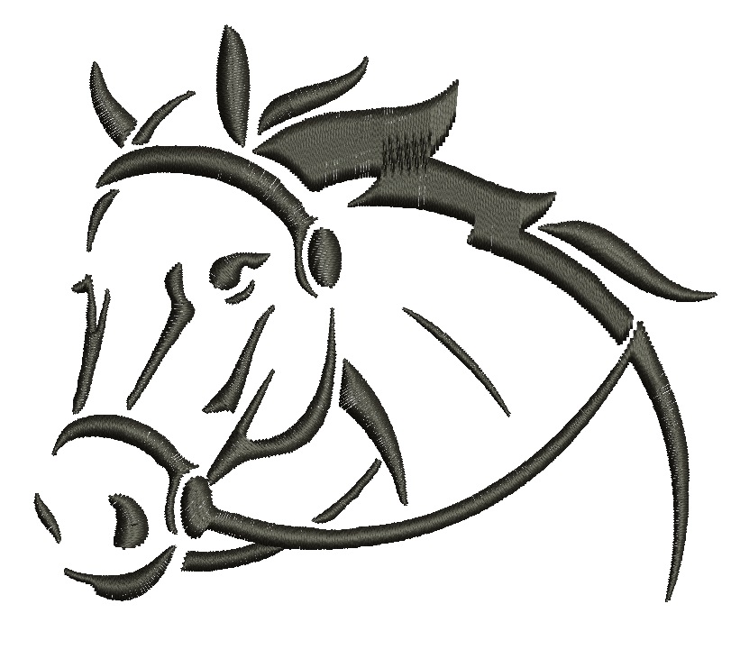 A Horse's Head Machine Embroidery Design 