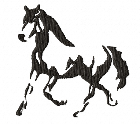 Contour of a Running Horse Machine Embroidery Design 