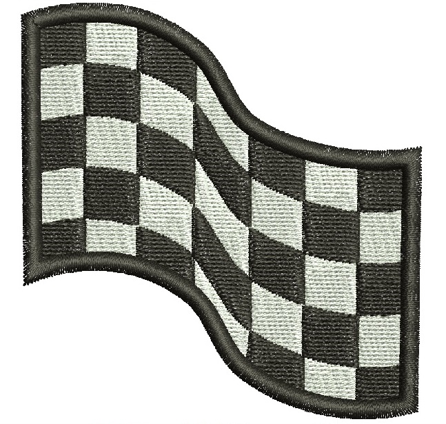 Racing Flag Machine Embroidery Design