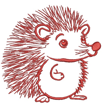 Hedgehog Machine Embroidery Design 