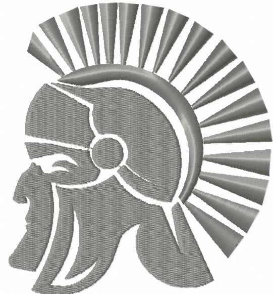 Warrior Helmet Antique Spartan Army Machine Embroidery Design 