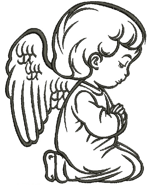 Angel Machine Embroidery Design 