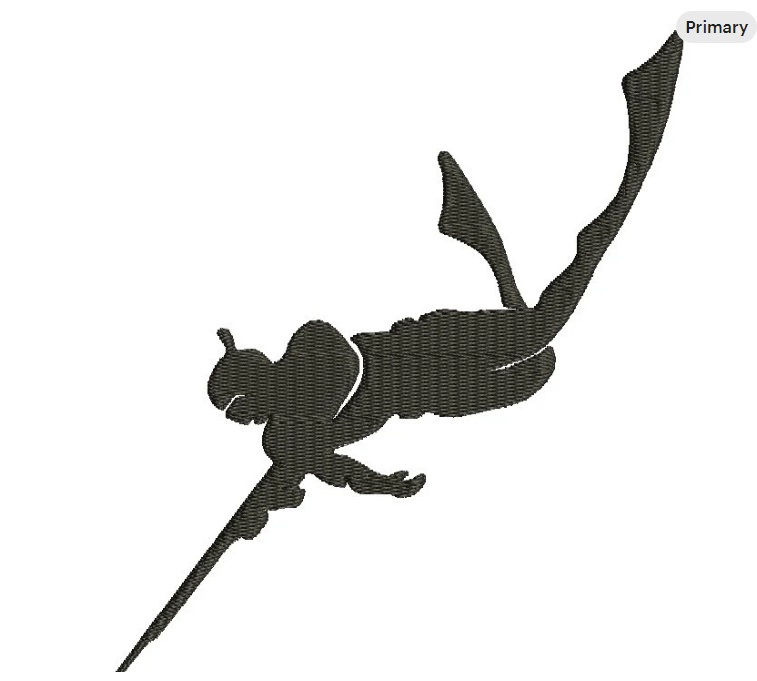 Underwater Hunter Silhouette Machine Embroidery Design 